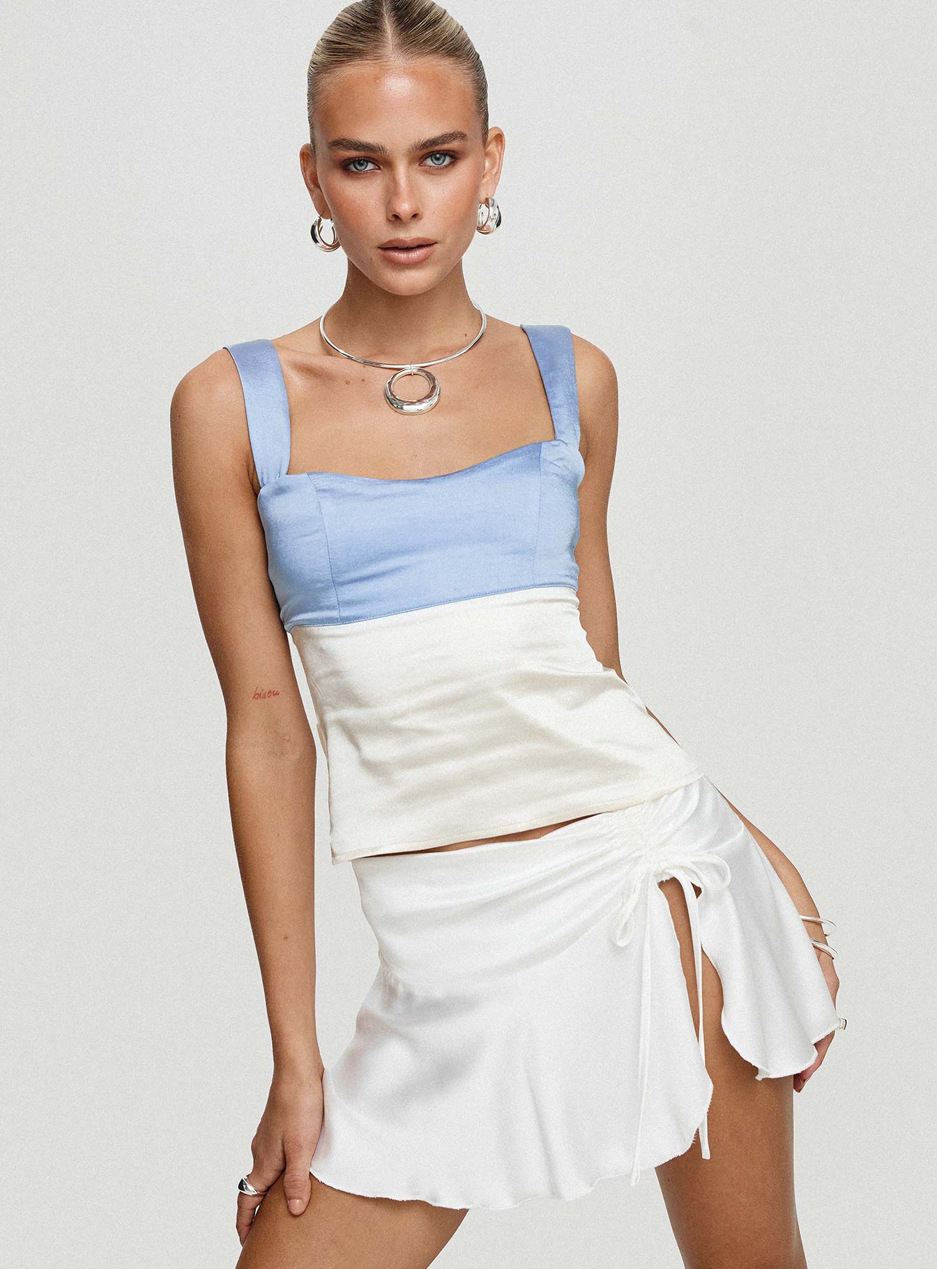Chantell Top Blue White