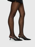 Avelaine Sheer Polka Tights Black
