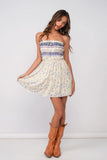 Elizabeth Cream Floral Strapless Mini Dress