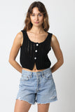 Valeria Black Sheer Sweater Top