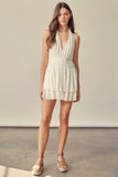 Tracie White Halter Romper