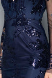 Victoria Navy Sequin Mini Dress