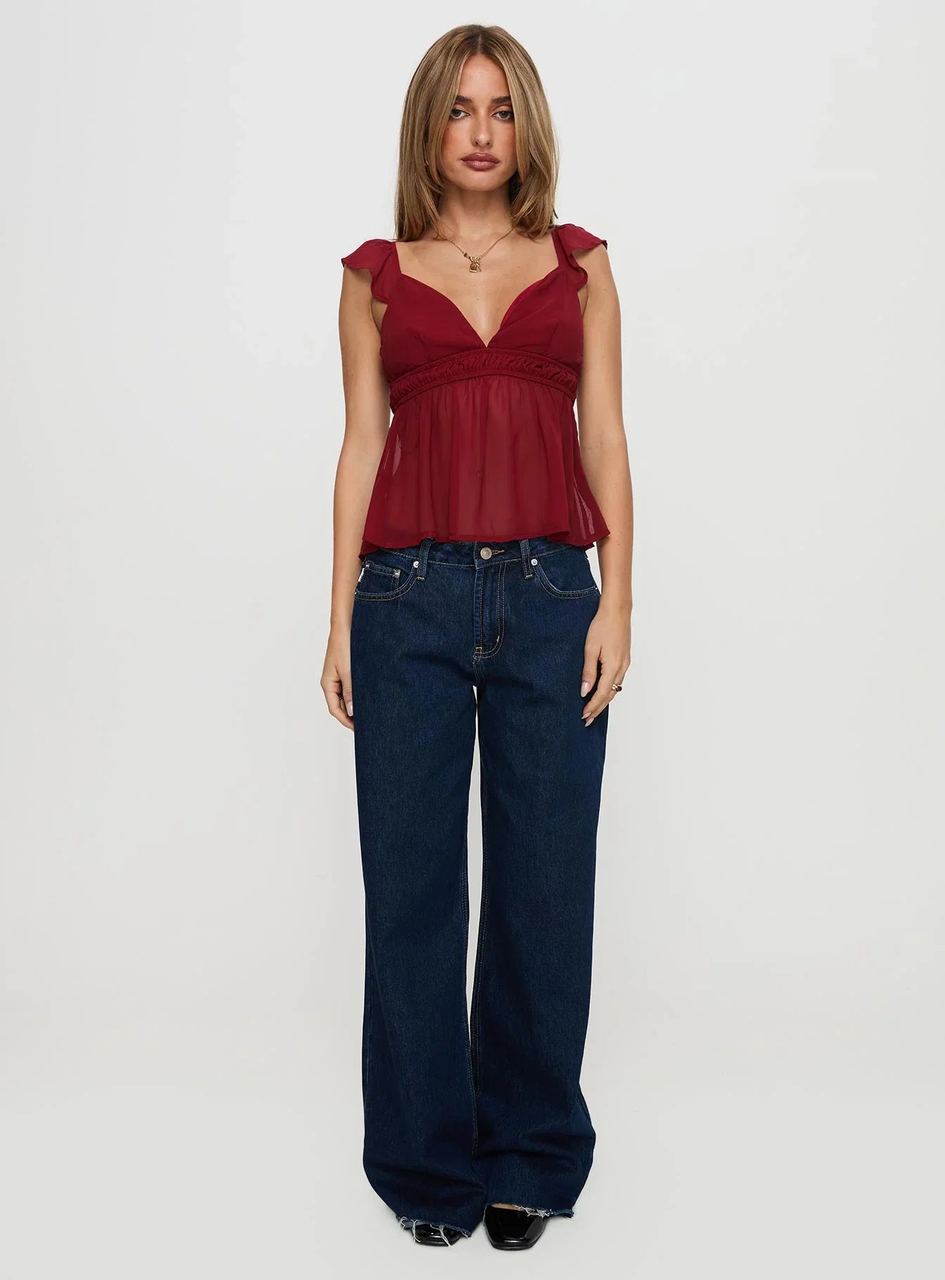 Elysea Top Burgundy
