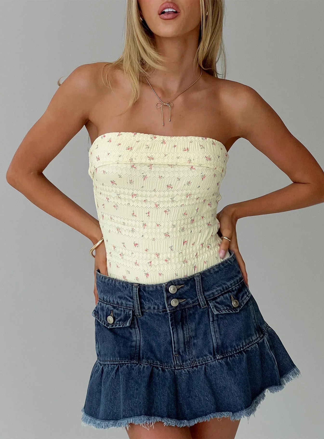 Majorette Strapless Bodysuit Cream