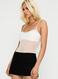 In The Club Bodysuit White