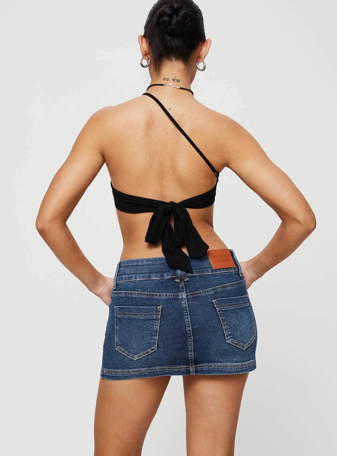 Faya Low Rise Mini Denim Skirt Vintage Dark Wash Tall