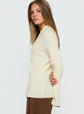 Beatris Long Sleeve Top Cream
