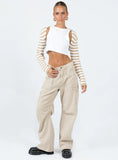 Aytan Bolero Sweater Beige White