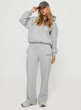 Princess Polly Hooded Sweatshirt Bubble Text Grey Marle Slate