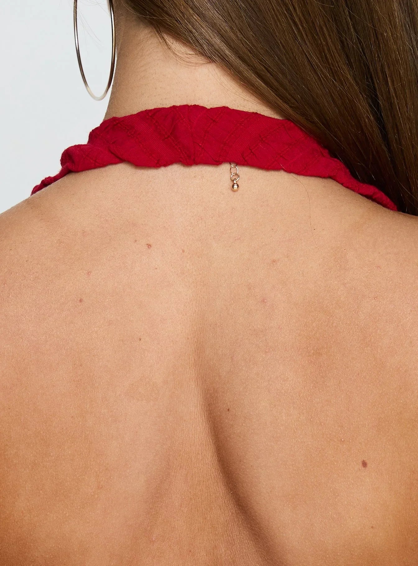 Mixie Halter Playsuit Red