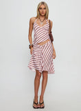 Fayez Top Diagonal Pink Stripe