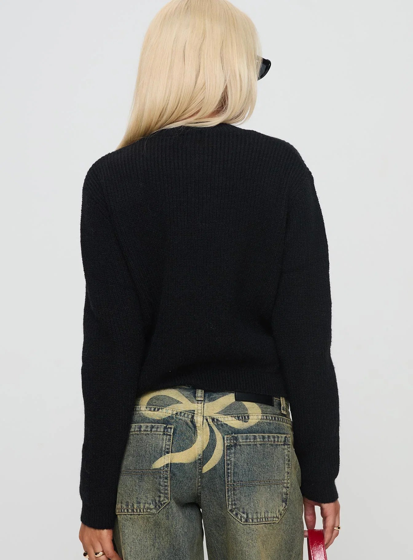 Rosalee Cardigan Black White