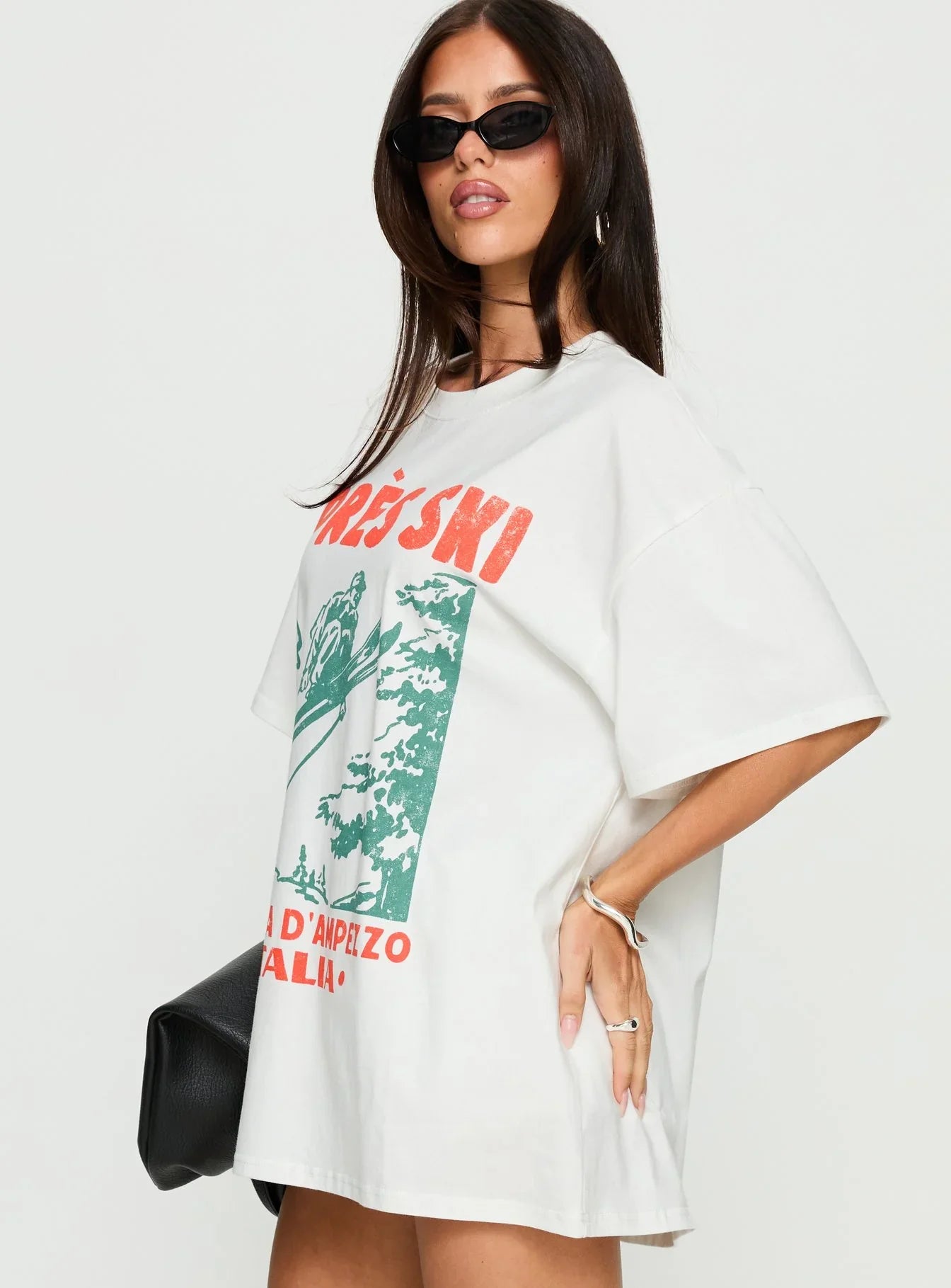 Apres Ski Italia Oversized Graphic Top White