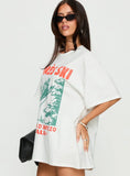 Apres Ski Italia Oversized Graphic Top White