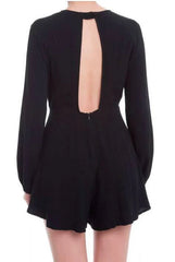 Intense Situation Black Deep V Romper