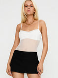 In The Club Bodysuit White