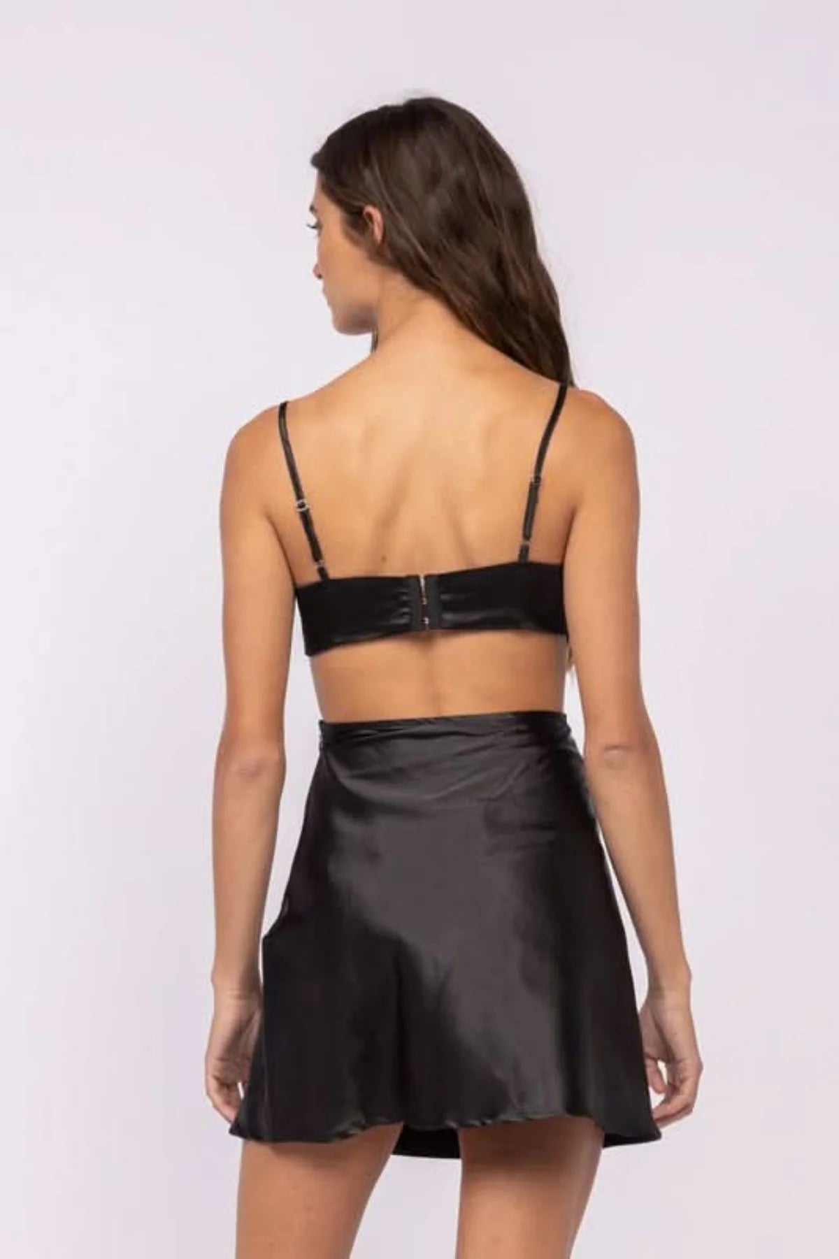 Jamie Black Satin O Ring Dress