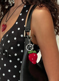 Strawberry Kisses Keychain Red
