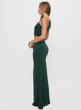 Diablo Cut Out Maxi Dress Forest Green