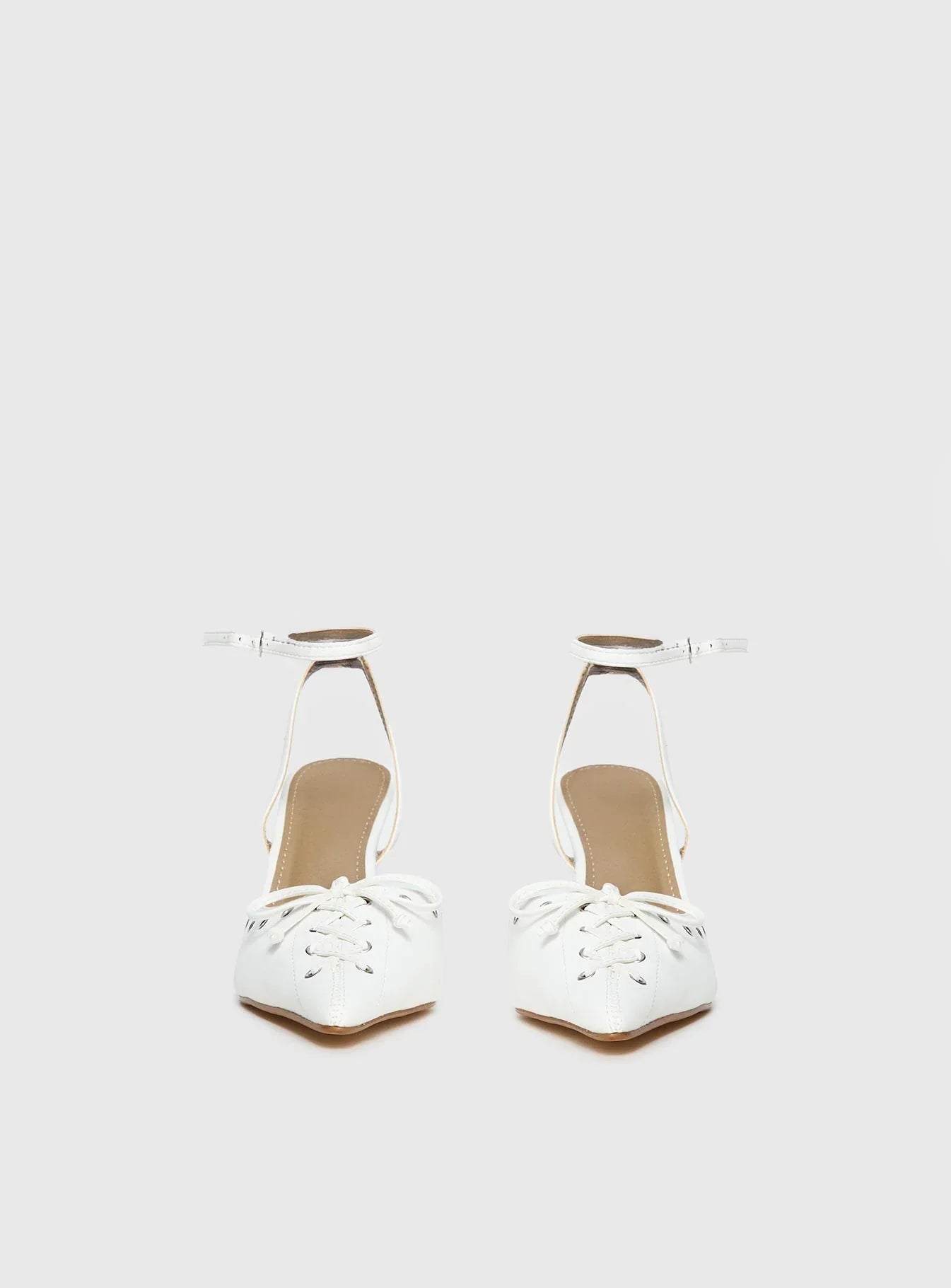 Nilah Pointed Toe Heels White