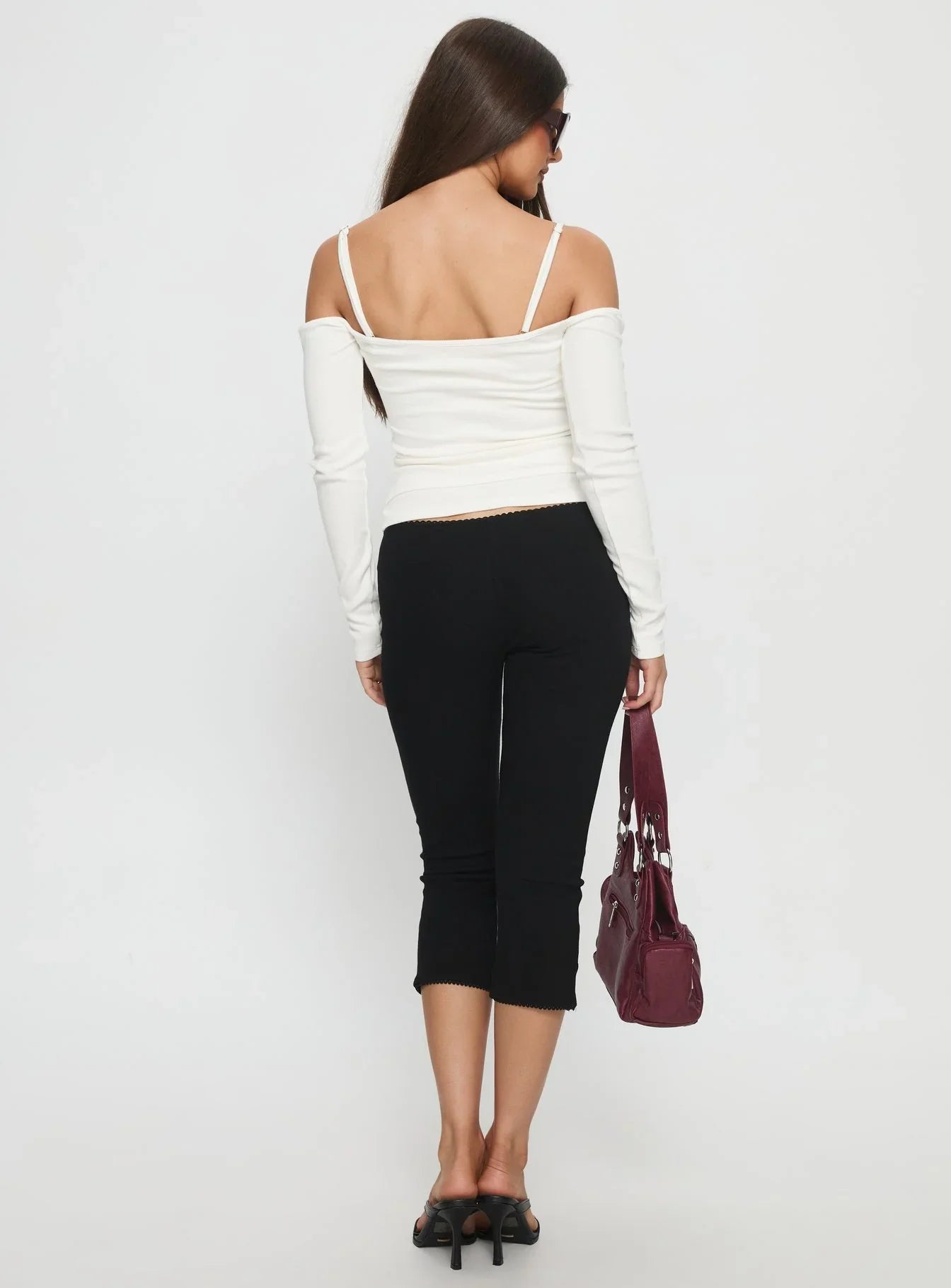 Baseline Rib Capri Pants Black Petite