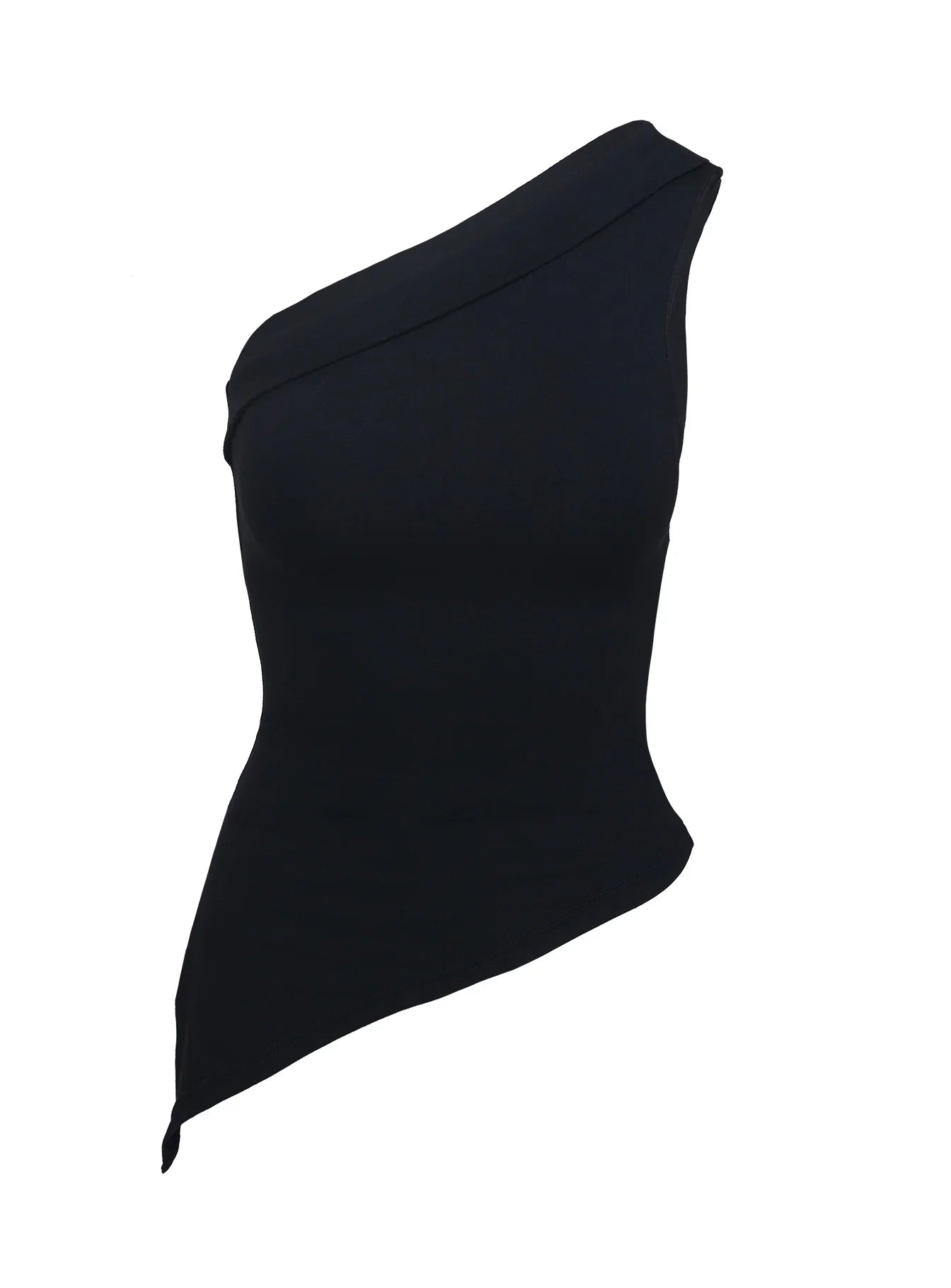 Lunah One Shoulder Top Black