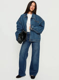 Fawcett High Rise Straight Leg Jeans Dark Blue Wash