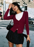 York Cardigan Cherry Red