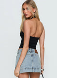 Ghisella Square Neck Halter Top Black