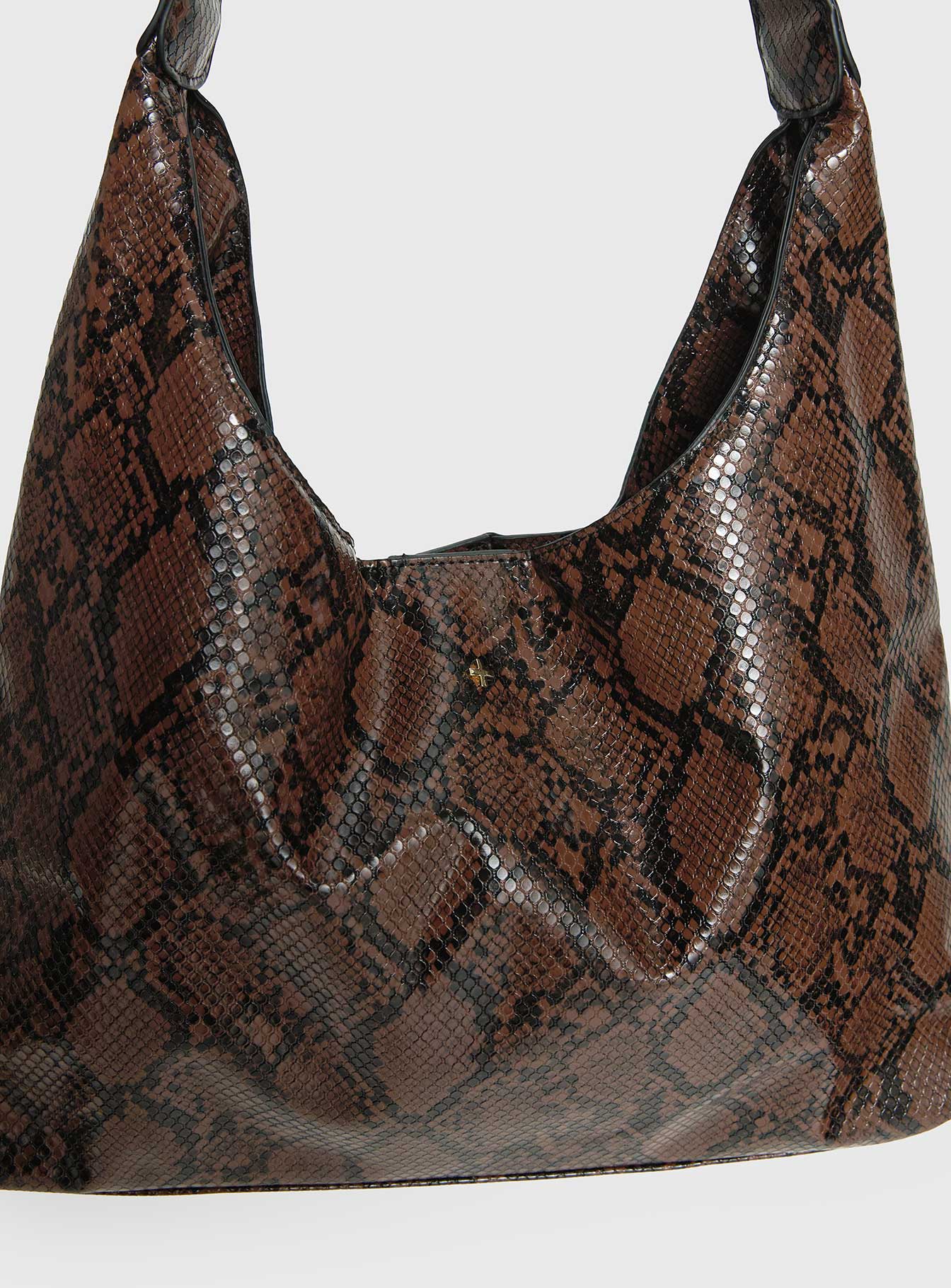 Peta Jain Jami Slouch Bag Chocolate Snake