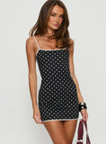 Voyage Mini Dress Noir Polka