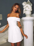 Main Character Strapless Mini Dress White