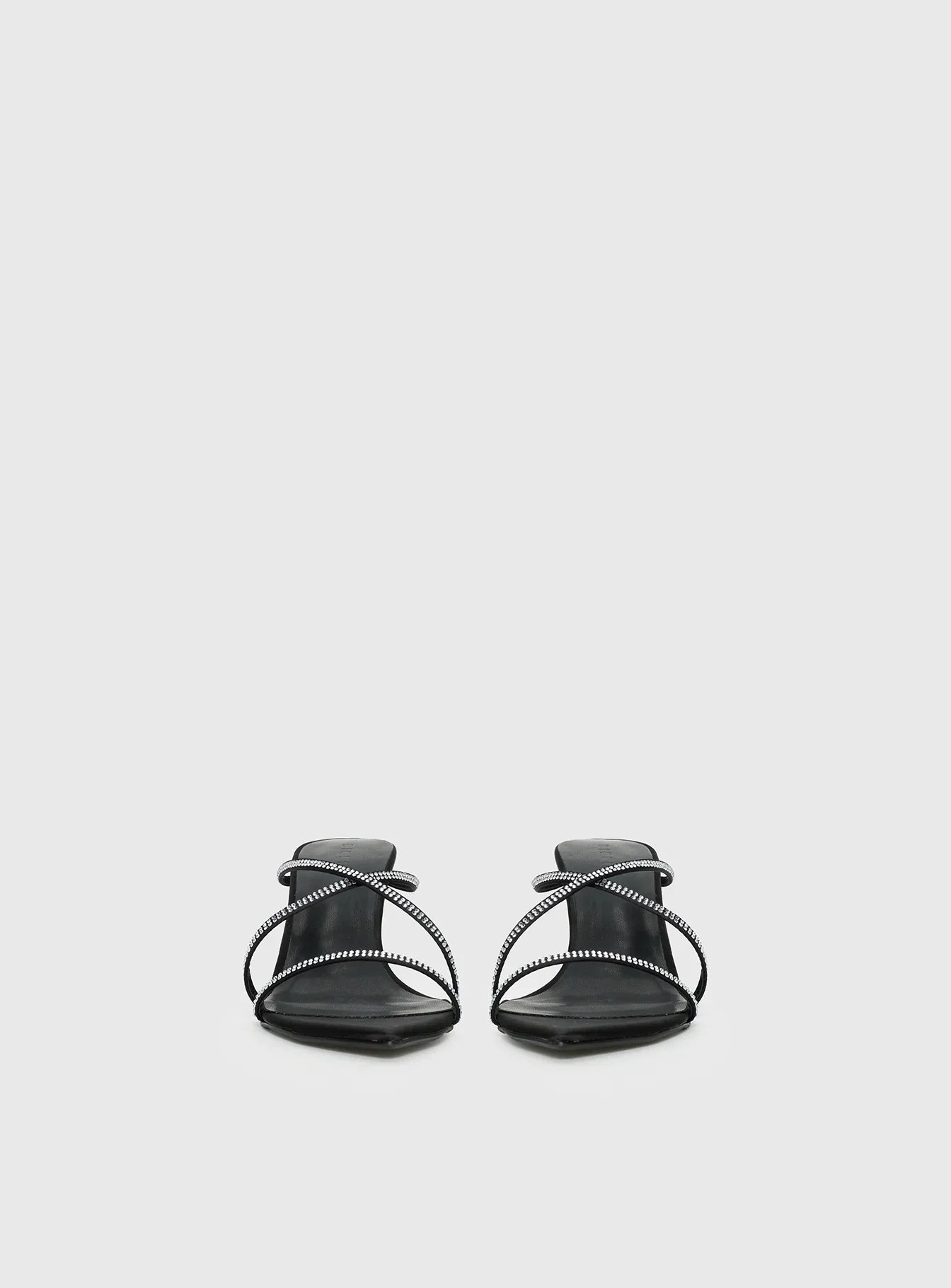 Billini Effy Heels Black Satin Diamante
