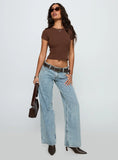 Baseline Scoop Rib Tee Chocolate