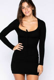 Mercy Black Bustier Bodycon Dress