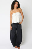 Nantucket White Eyelet Strapless Babydoll Top