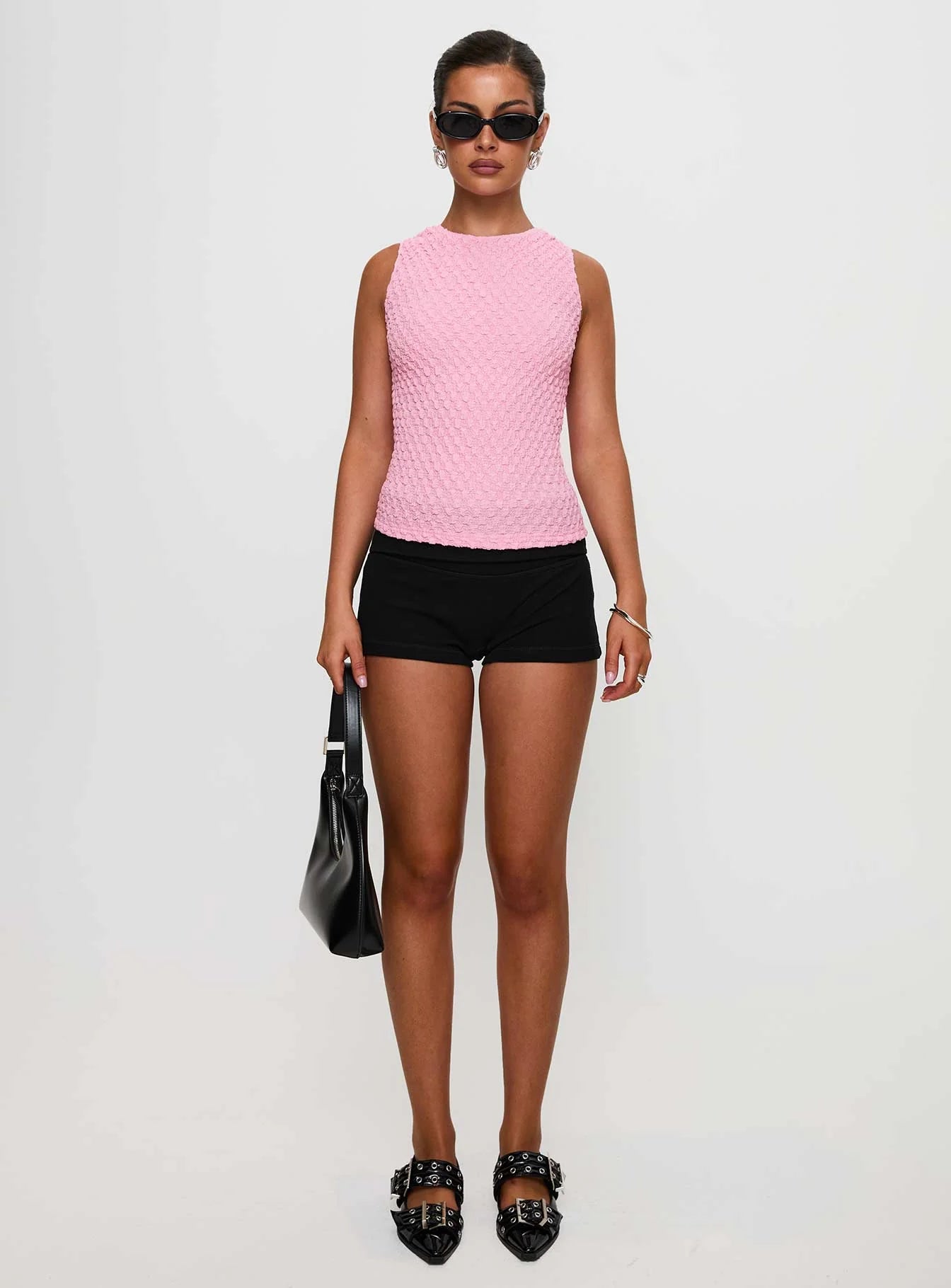 Goodnight And Go Textured Top Pink
