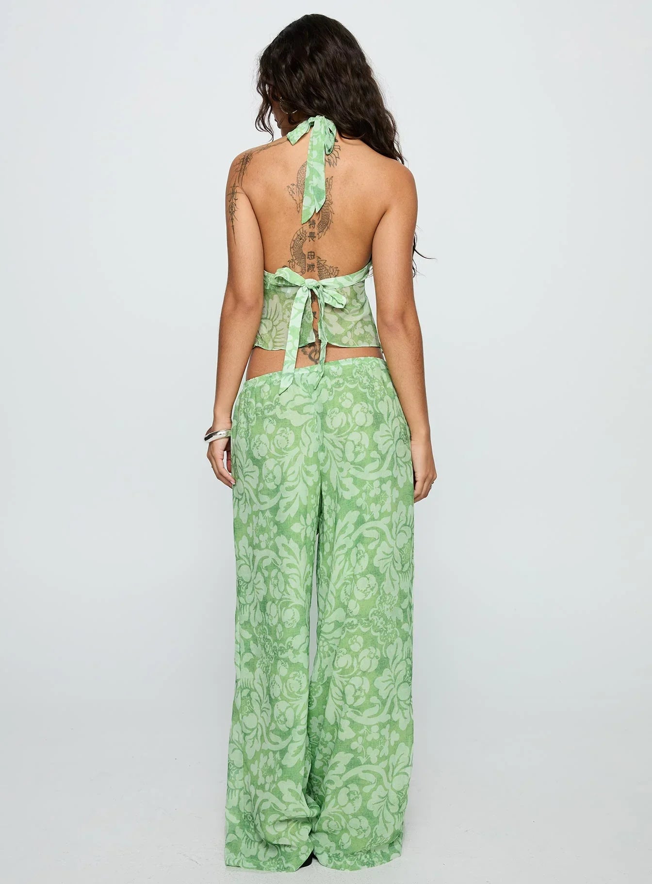 Finesse Pants Green Floral