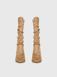 Such A Charmer Faux Suede Scrunch Boot Tan