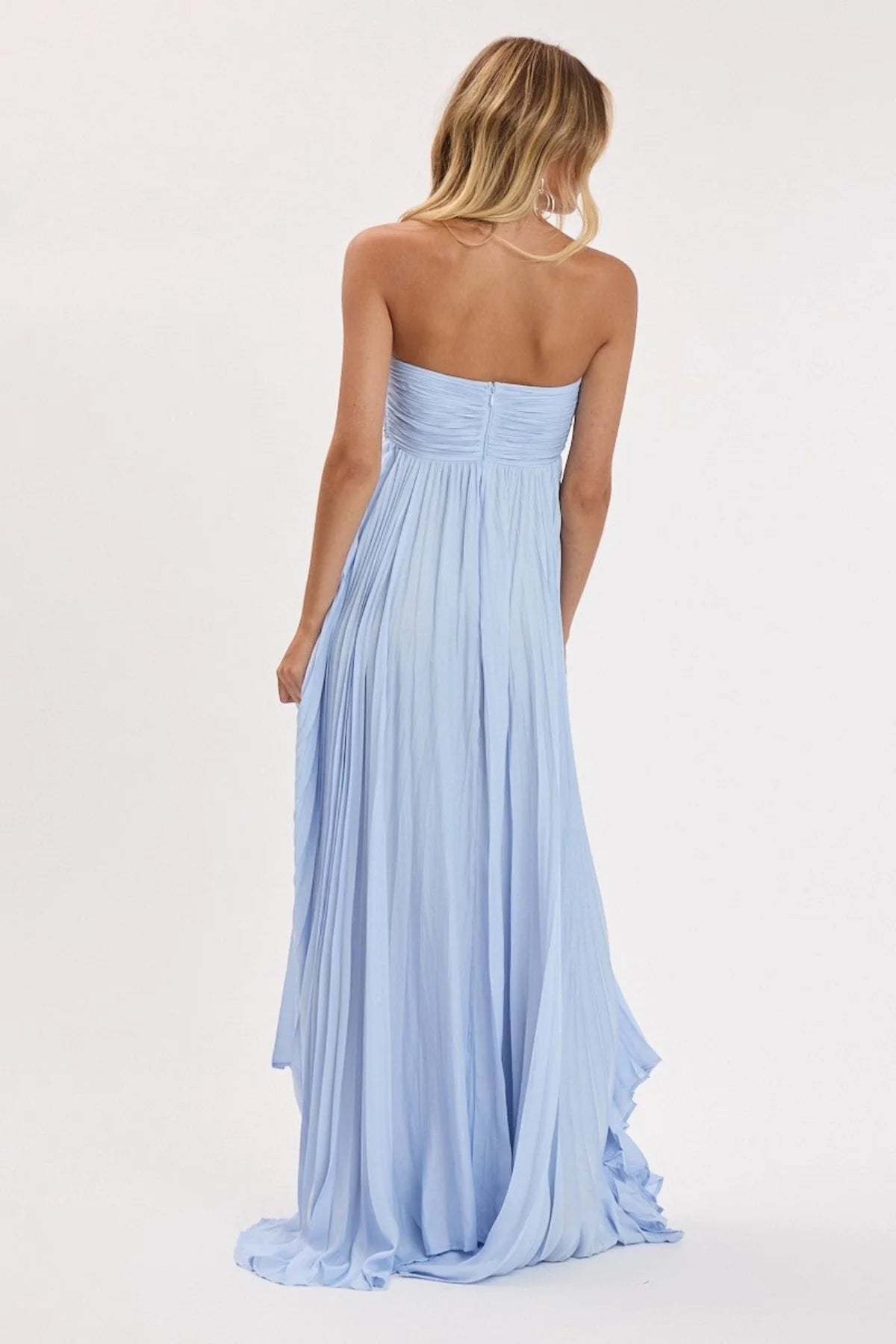 Willow Light Blue Strapless Maxi Dress