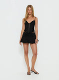 Francee Lace Corset Top Black