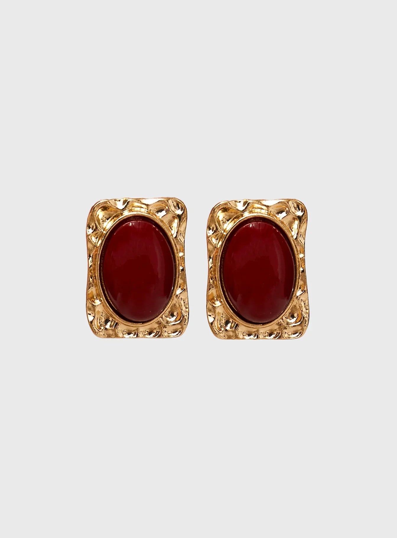 Jaquetta Earrings Red Gold