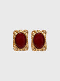 Jaquetta Earrings Red Gold