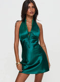 Yessenia Halter Mini Dress Green