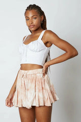 By The Sea Beige Tie Dye Shorts