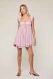 Layla Light Pink Babydoll Mini Dress