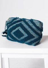 Leila Blue Diamond Motif Makeup Bag