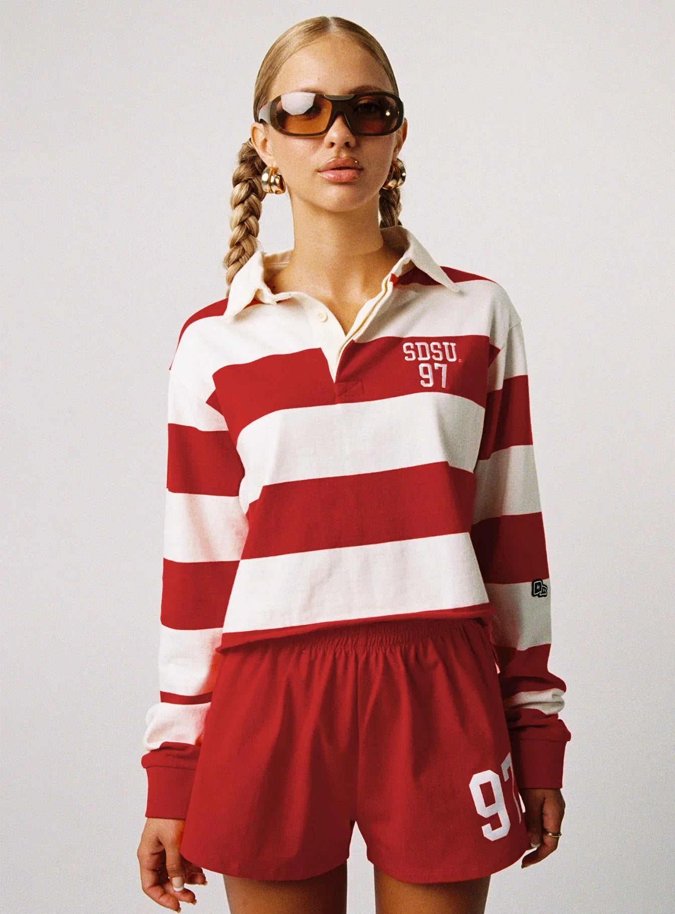 SDSU Rugby Polo Red White