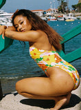 Fern One Piece Yellow Floral