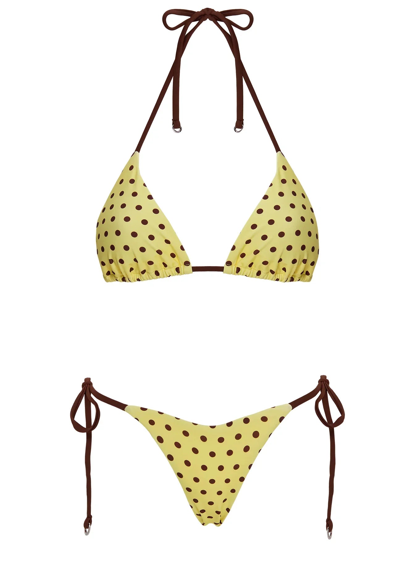Crispy Bikini Bottoms Yellow Polka Dot